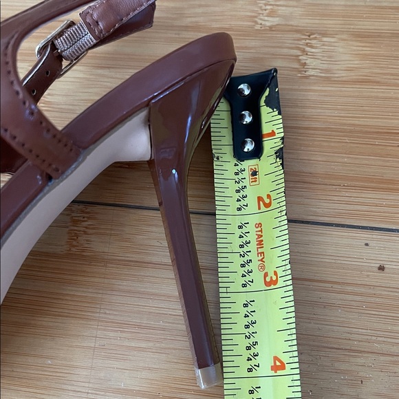 Journee Collection Women Brown Pointed Slingback Heels 4” Pointy Heels Size 7.5 - Picture 4 of 6